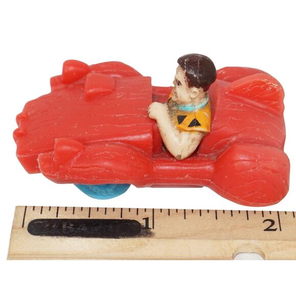Vintage Fred In Red Car 2" Vehicle - From The Flintstones Movie Toy Vehicle 1994 - Picture 2 of 7